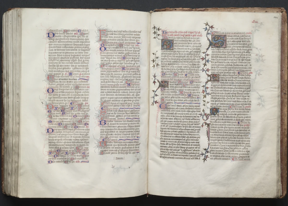 The Gotha Missal: Fol. 143v Text by Master of the Boqueteaux, book, 1370-1380