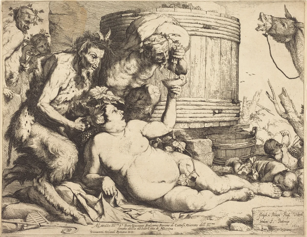 The Drunken Silenus by Jusepe de Ribera, print, 1628