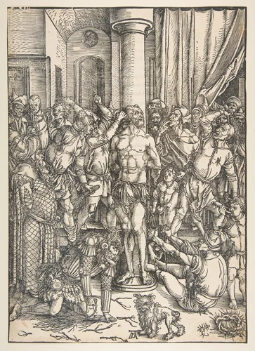 The Scourging of Christ by Albrecht Dürer, print, 1485-1528