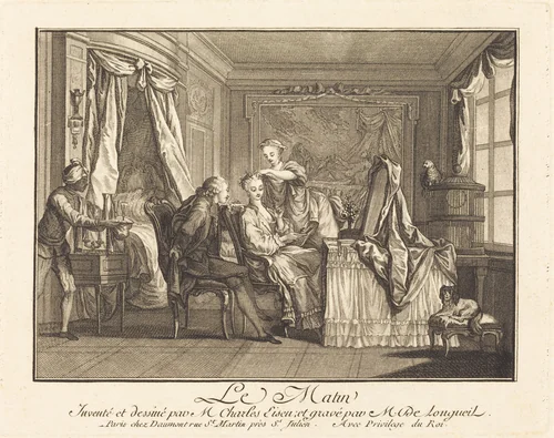 Le matin by Joseph de Longueil; Charles Eisen, print, 1730-1792