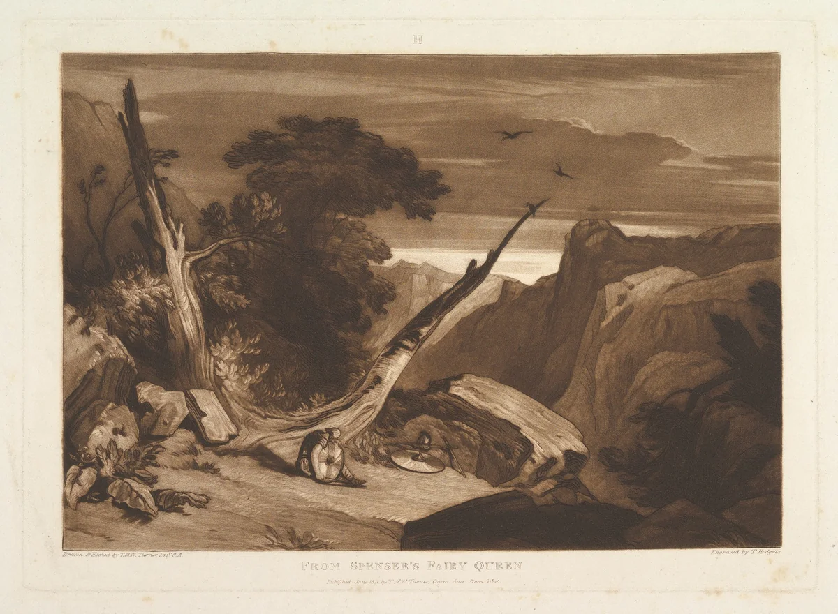 From Spenser's Fairy Queen, part VII, plate 36 from "Liber Studiorum" by Joseph Turner, print, 1811