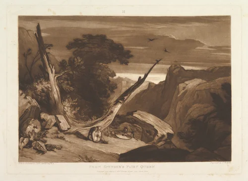 From Spenser's Fairy Queen, part VII, plate 36 from "Liber Studiorum" by Joseph Turner, print, 1811