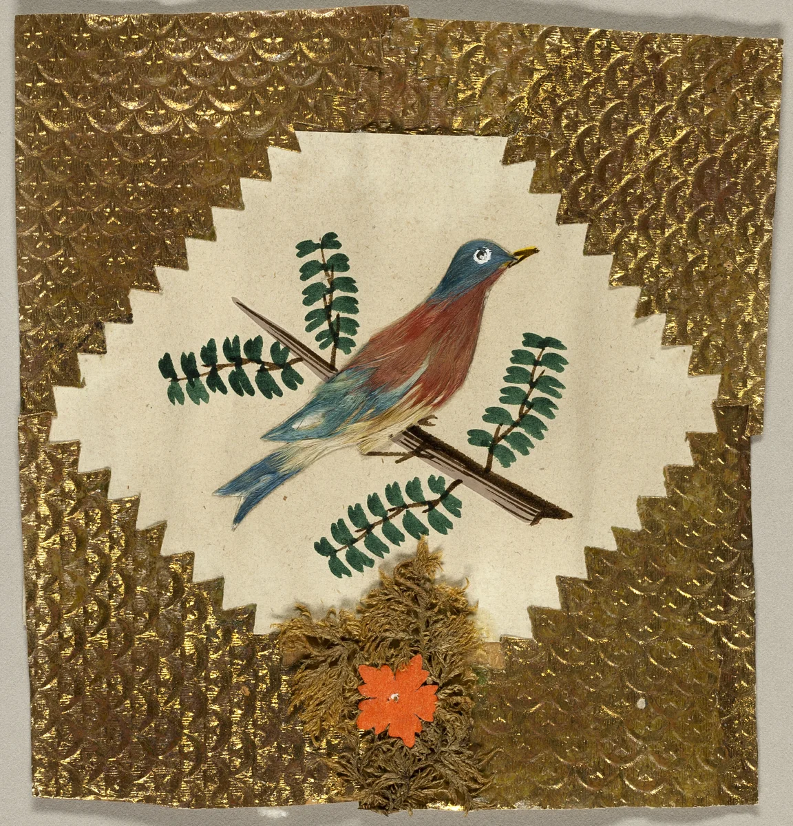 Untitled Valentine (Robin on a Branch) by Unknown Artist, other, 1801-1900