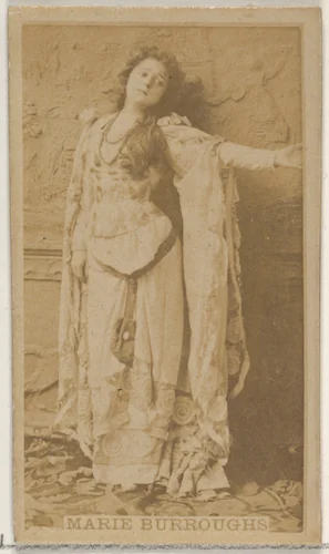 Marie Burroughs, from the Actors and Actresses series (N45, Type 8) for Virginia Brights Cigarettes by Allen & Ginter, photograph, 1885-1891