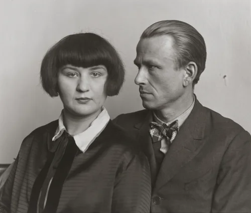 The Painter Otto Dix and his Wife Martha by August Sander, photograph, 1925