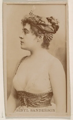 Sibyl Anderson, from the Actresses series (N245) issued by Kinney Brothers to promote Sweet Caporal Cigarettes by Kinney Brothers Tobacco Company, photograph, 1890