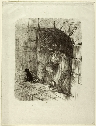 Back Room of a shop in Cracow, from Au Pied du Sinaï by Henri de Toulouse-Lautrec, print, 1897