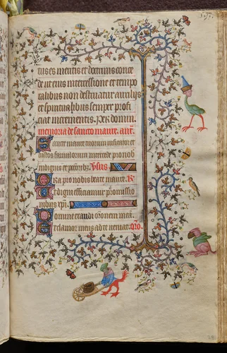 Hours of Charles the Noble, King of Navarre (1361-1425): fol. 291r, Text by Master of the Brussels Initials and Associates, book, 1400-1410