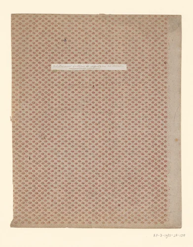 Blad met strooipatroon van ovaal motief met een puntenfond by anonymous, other, 1750-1900