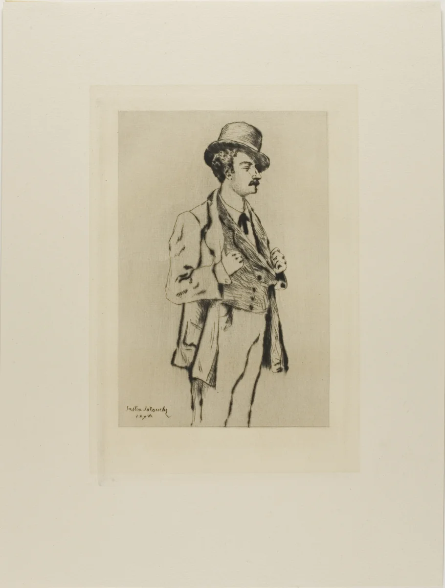 Portrait of a Young Man by Gaston La Touche, print, 1878