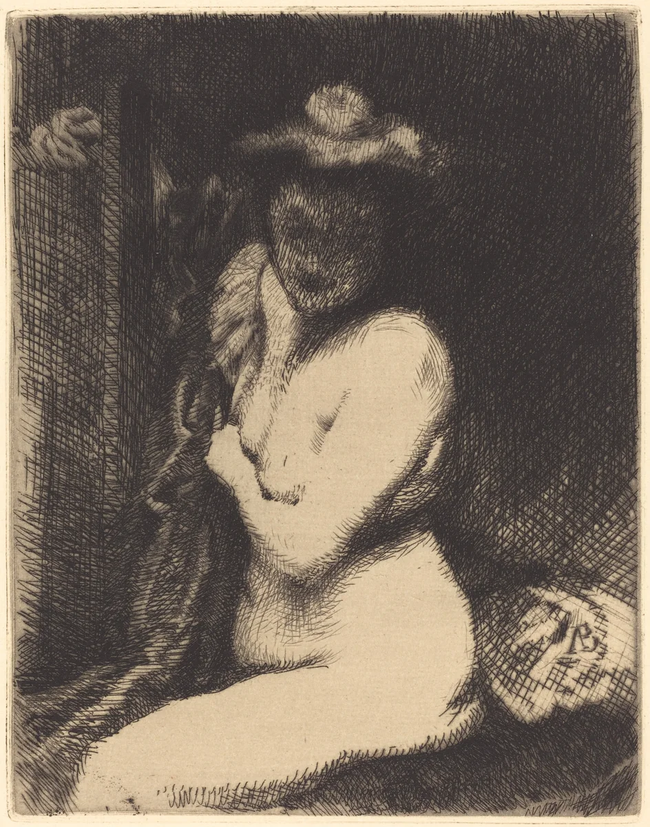 Woman at Her Toilette (La toilette) by Albert Besnard, print, 1905