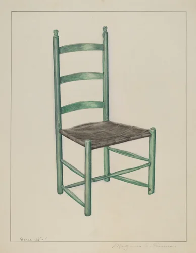 "Ladder Back" Chair - Called "Jolting Chair" by Magnus S. Fossum, index of american design, 1936
