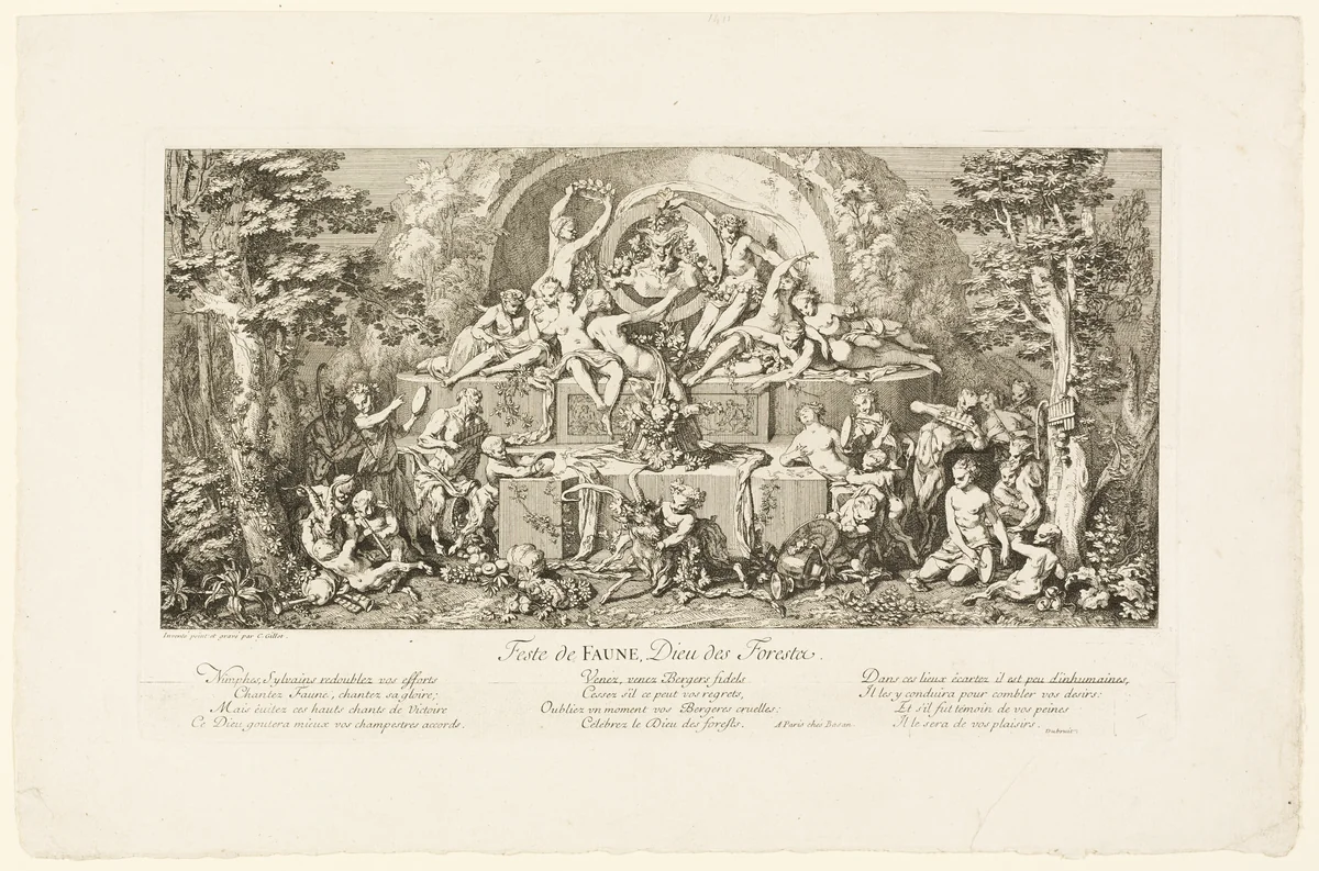 Feste de Faune by Claude Gillot, print, 1693-1722