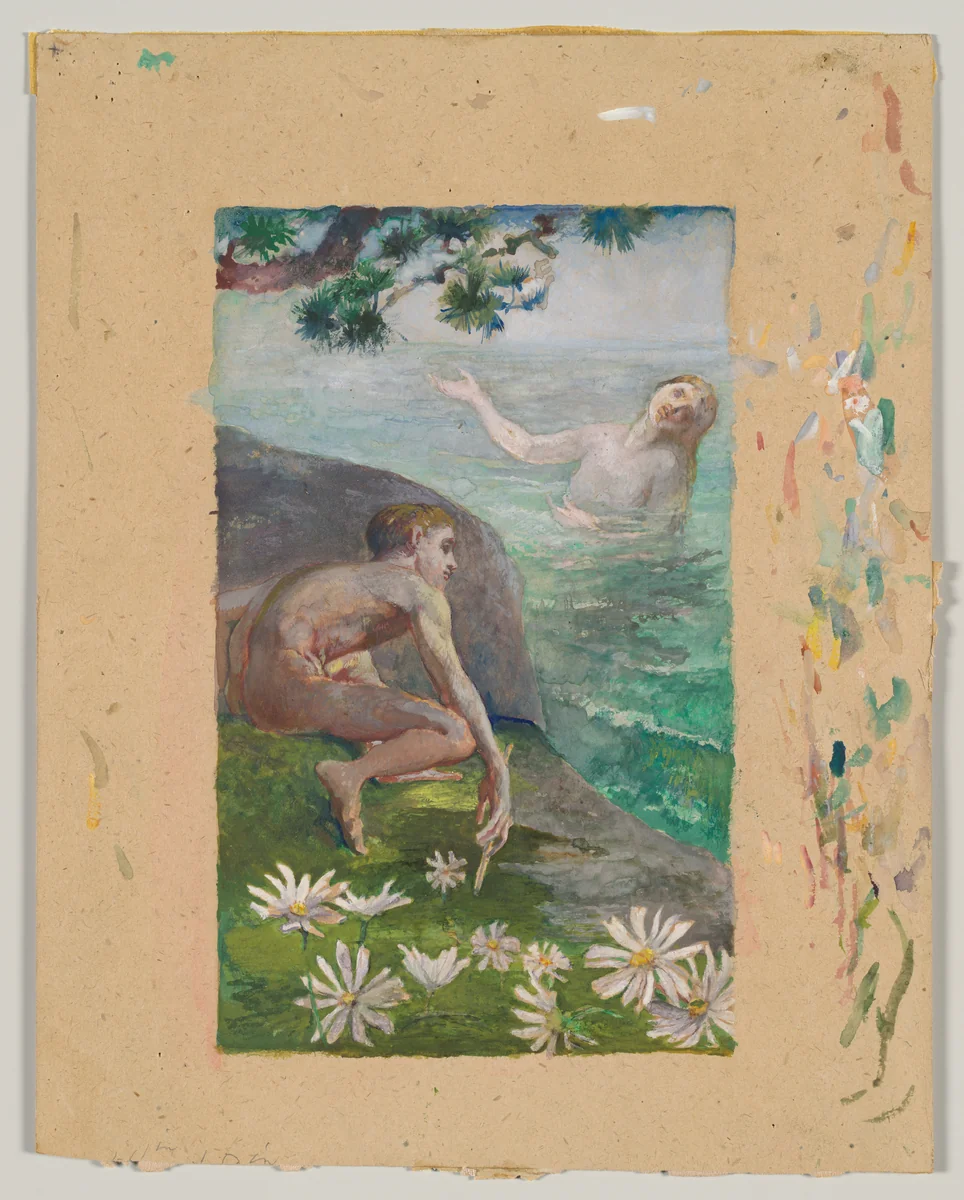 Song of the Siren by John La Farge, artwork, 1883-1884