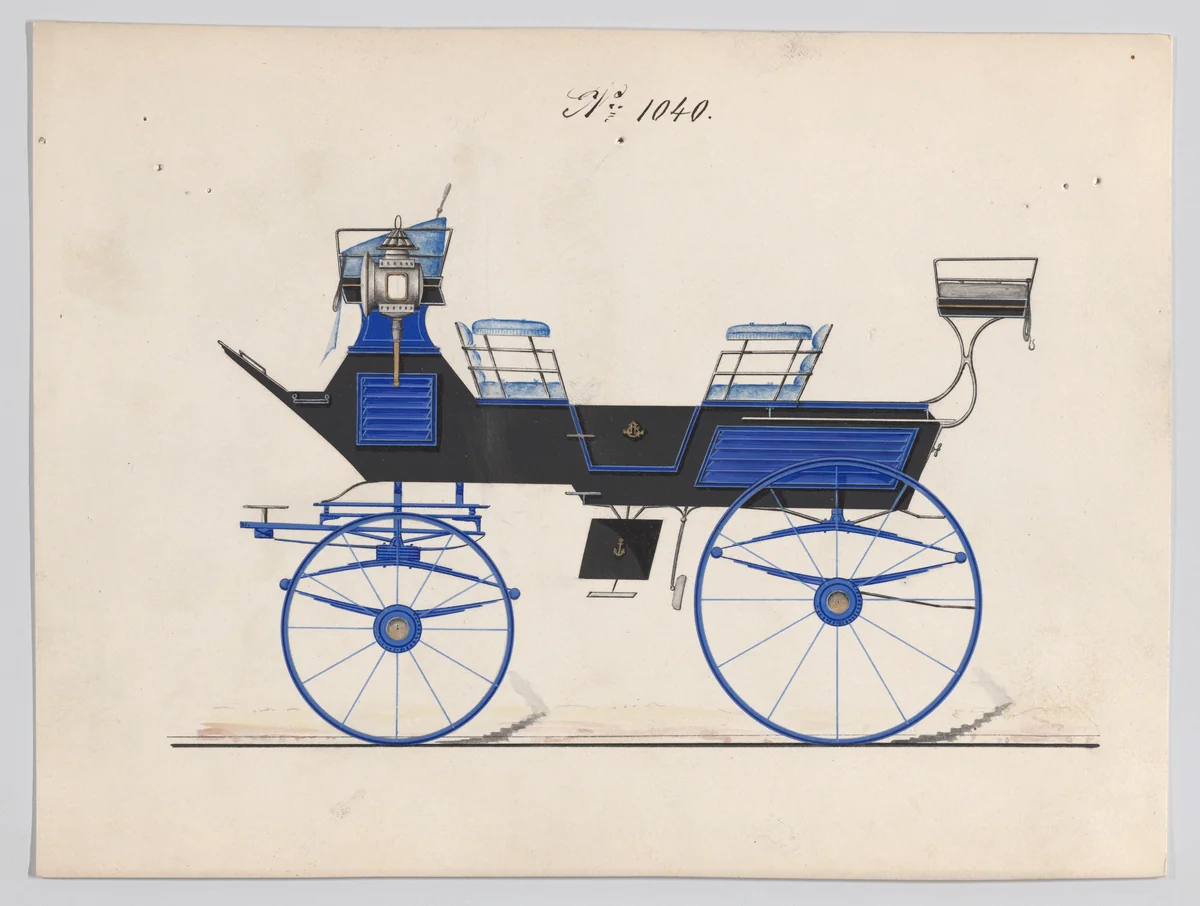 Drag #1040 by Brewster & Co., drawing, 1850-1870
