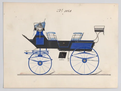 Drag #1040 by Brewster & Co., drawing, 1850-1870