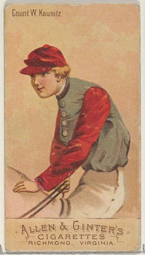Count W. Kaunitz, from the Racing Colors of the World series (N22b) for Allen & Ginter Cigarettes by Allen & Ginter, print, 1888