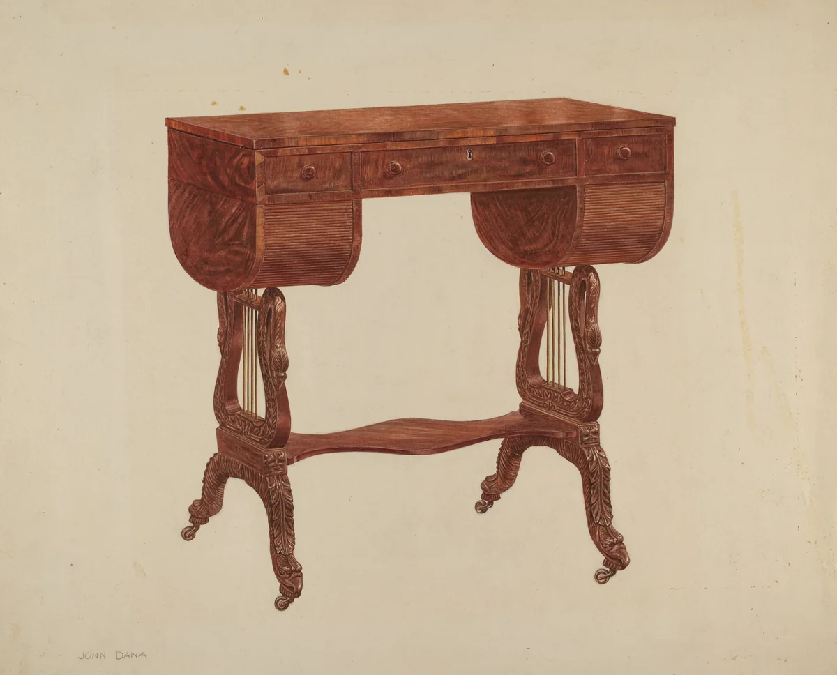 Work Table by John Dana, index of american design, 1939