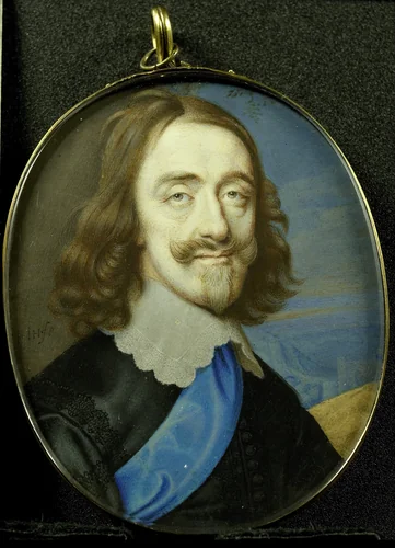 Karel I (1600-49), koning van Engeland by John Hoskins, painting, 1610-1664