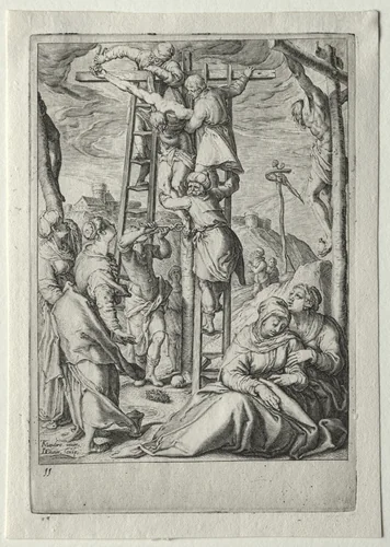 Passion Set: Descent from the Cross by Jacob de Gheyn II, print, 1596