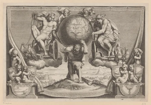 Allegorie op kardinaal Pompeio Arrigoni by Unknown, print, 1576-1624