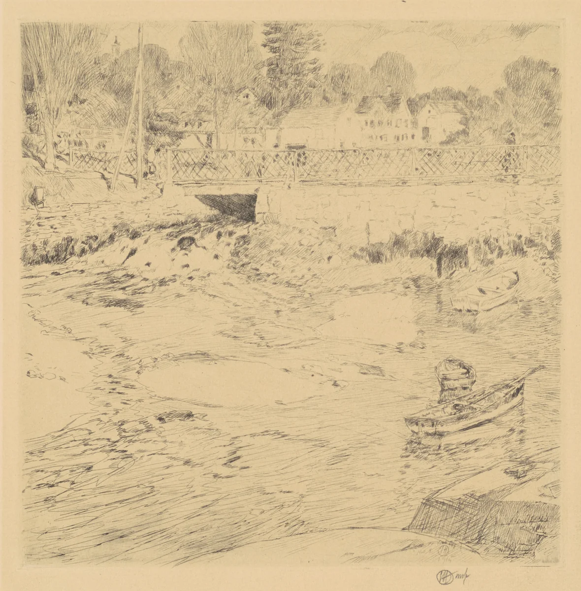 Old Lace by Childe Hassam, print, 1915