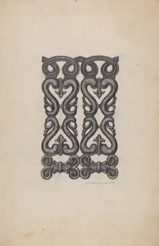 Platform Railing by Austin L. Davison, index of american design, 1939