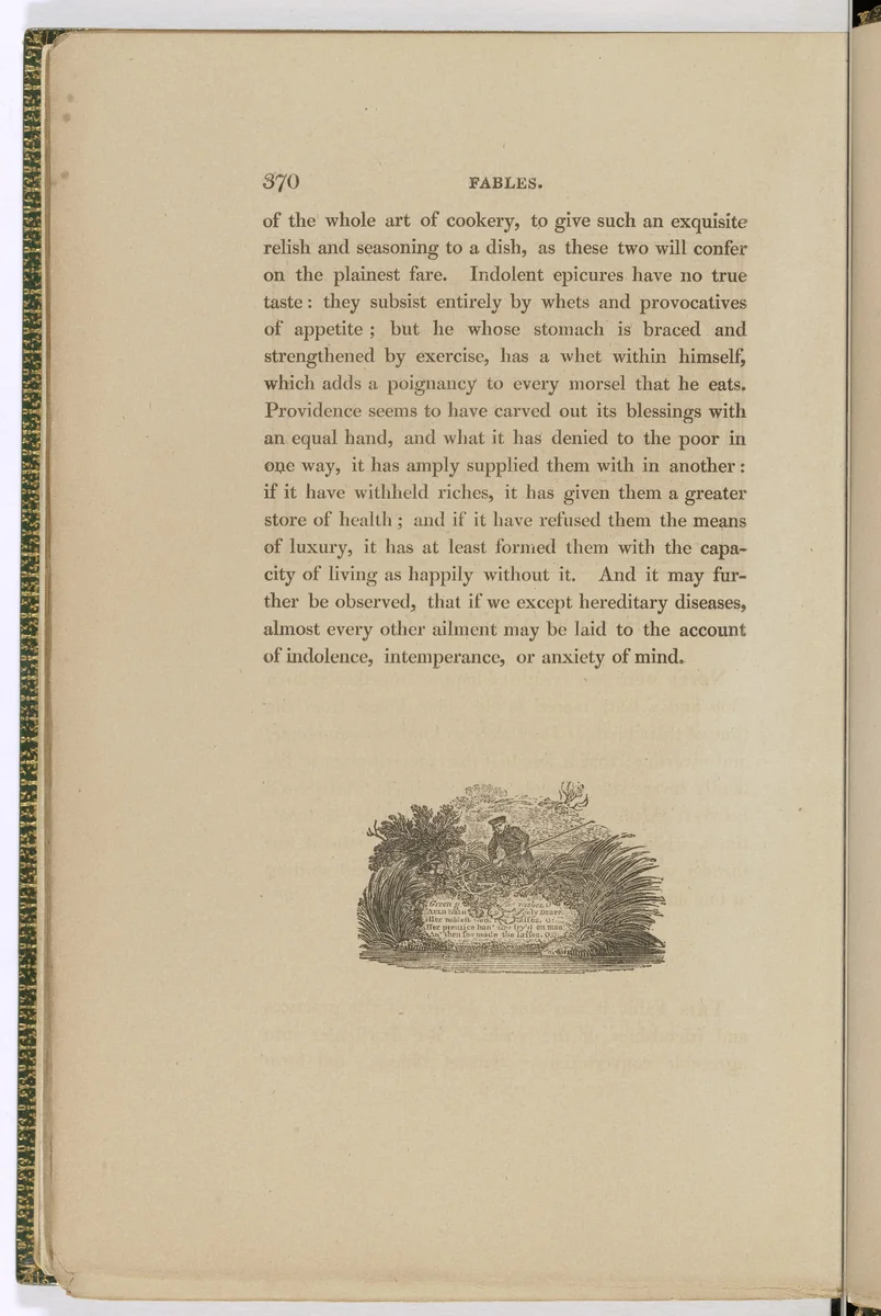Tailpiece (page 370) from The Fables of Aesop by Thomas Bewick, illustrated book, 1818