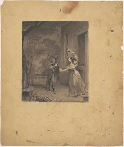 The Bride of Lammermoor by James Goodwyn Clonney, drawing, 1831-1841