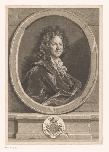 Portret van Pierre Grassin by Bernard François Lépicié, print, 1734