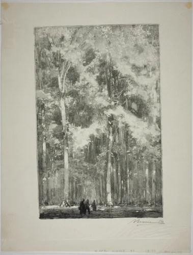 Morning, Crossroads of the Forts de Marlotte by Louis Auguste Lepère, print, 1889