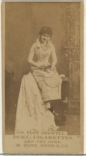 Card Number 219, Floy Crowell, from the Actors and Actresses series (N145-7) issued by Duke Sons & Co. to promote Duke Cigarettes by W. Duke, Sons & Co., photograph, 1880-1889