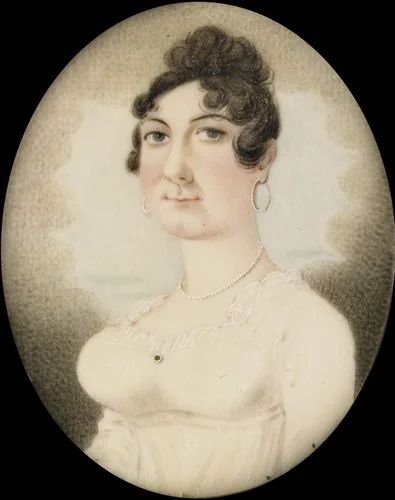 Portret van een vrouw by anonymous, painting, 1805