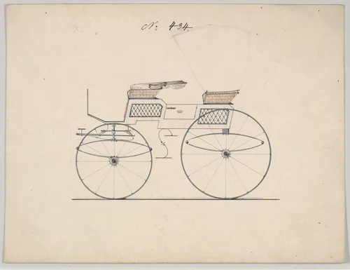 Phaeton #434 by Brewster & Co., drawing, 1850-1870
