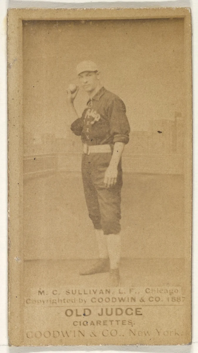 Sullivan, Left Field, Chicago, from the Old Judge series (N172) for Old Judge Cigarettes by Goodwin & Company, photograph, 1887