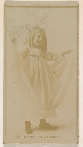 Little Imogene Washburn, from the Actresses series (N245) issued by Kinney Brothers to promote Sweet Caporal Cigarettes by Kinney Brothers Tobacco Company, photograph, 1890