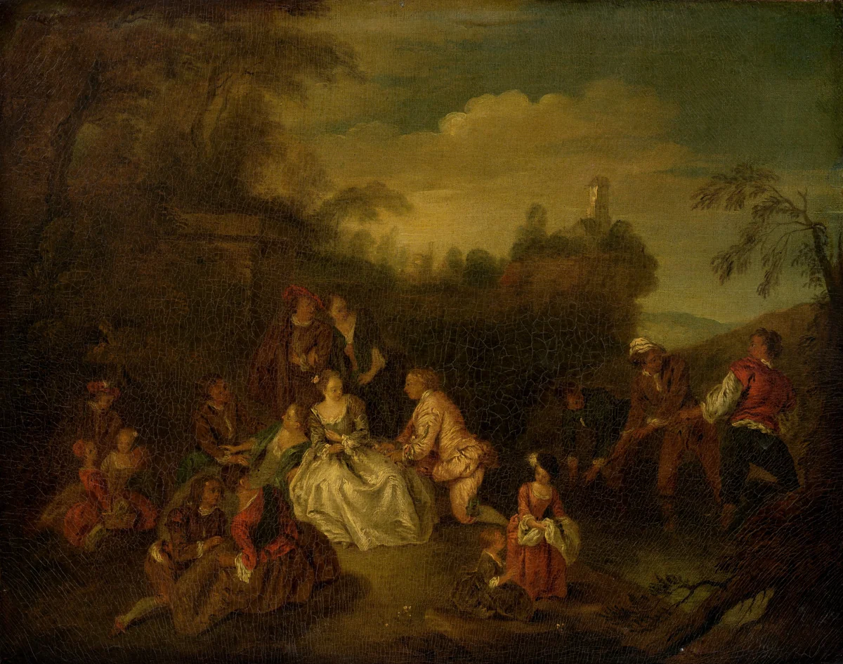 The Gift of the Fishermen by Jean Baptiste Joseph Pater, painting, 1700-1899