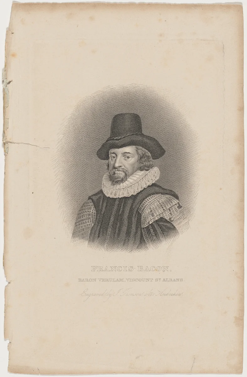 Francis Bacon by James Thomson; Jacobus Houbraken, print, 1789-1850