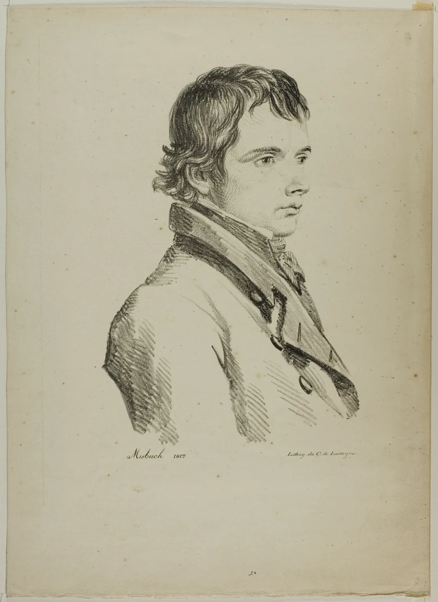 Portrait of a Man by Constant Misbach, print, 1817