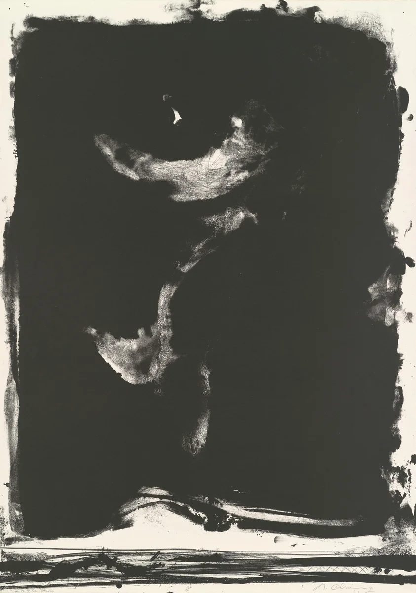 For the Lady by Nathan Oliveira, print, 1971