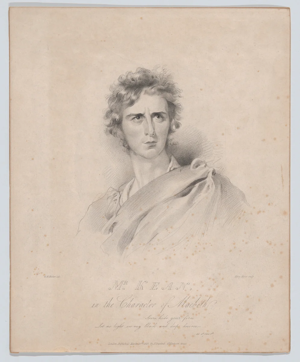 Mr. Kean in the Character of Macbeth by Henry Meyer, print, 1815