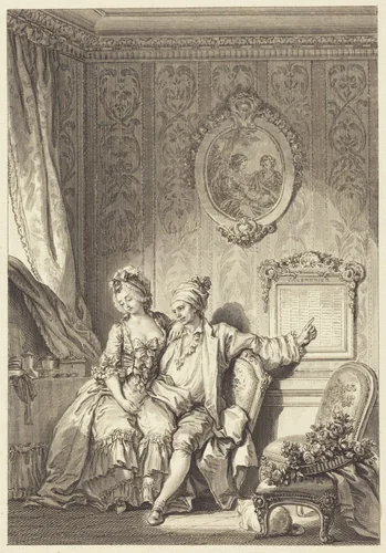 Le calendrier des viellards by Jean Honoré Fragonard, print, 1741-1808