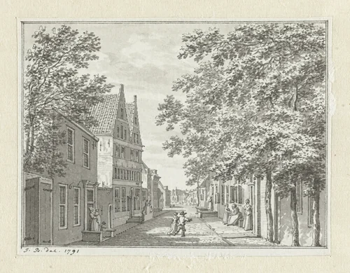 Gezicht te Arnemuiden by Jan Bulthuis, drawing, 1791