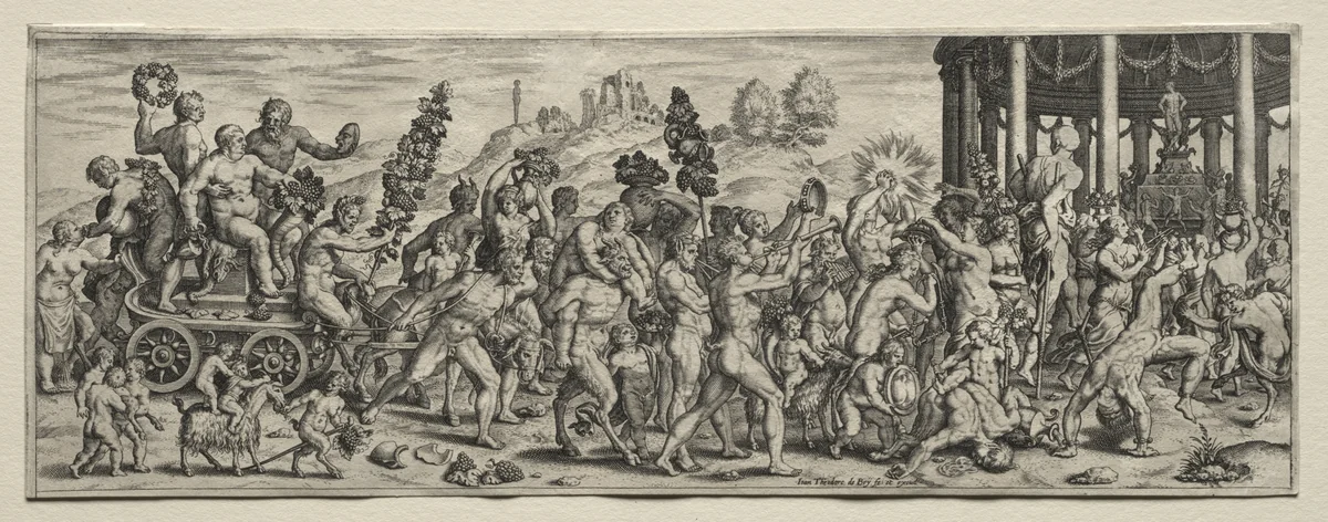 Triumph of Bacchus by Johann Theodor de Bry, print, 1580-1623