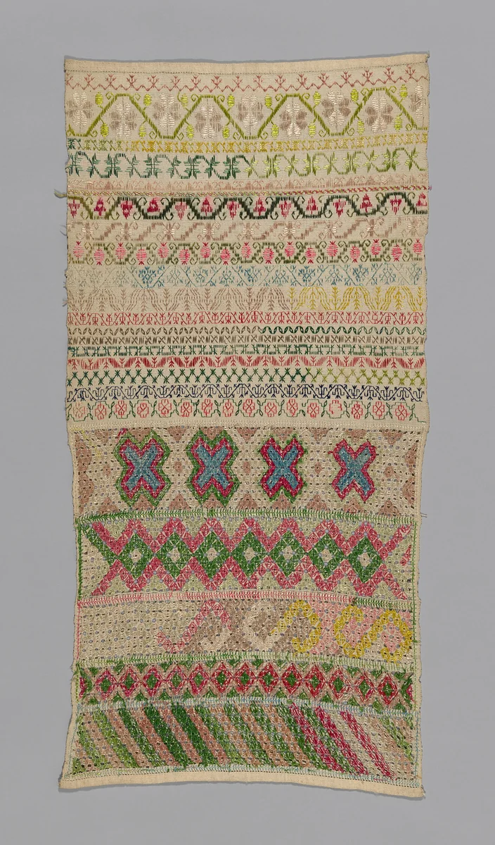 Sampler by Mexico, textile, 1801-1900