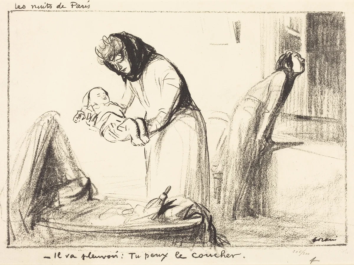 Les Nuits de Paris by Jean-Louis Forain, print, 1914-1919