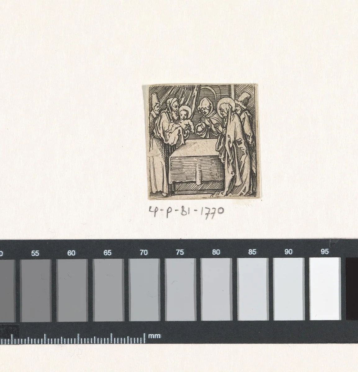 Presentatie van Christus in de tempel by Michiel le Blon, print, 1597-1656