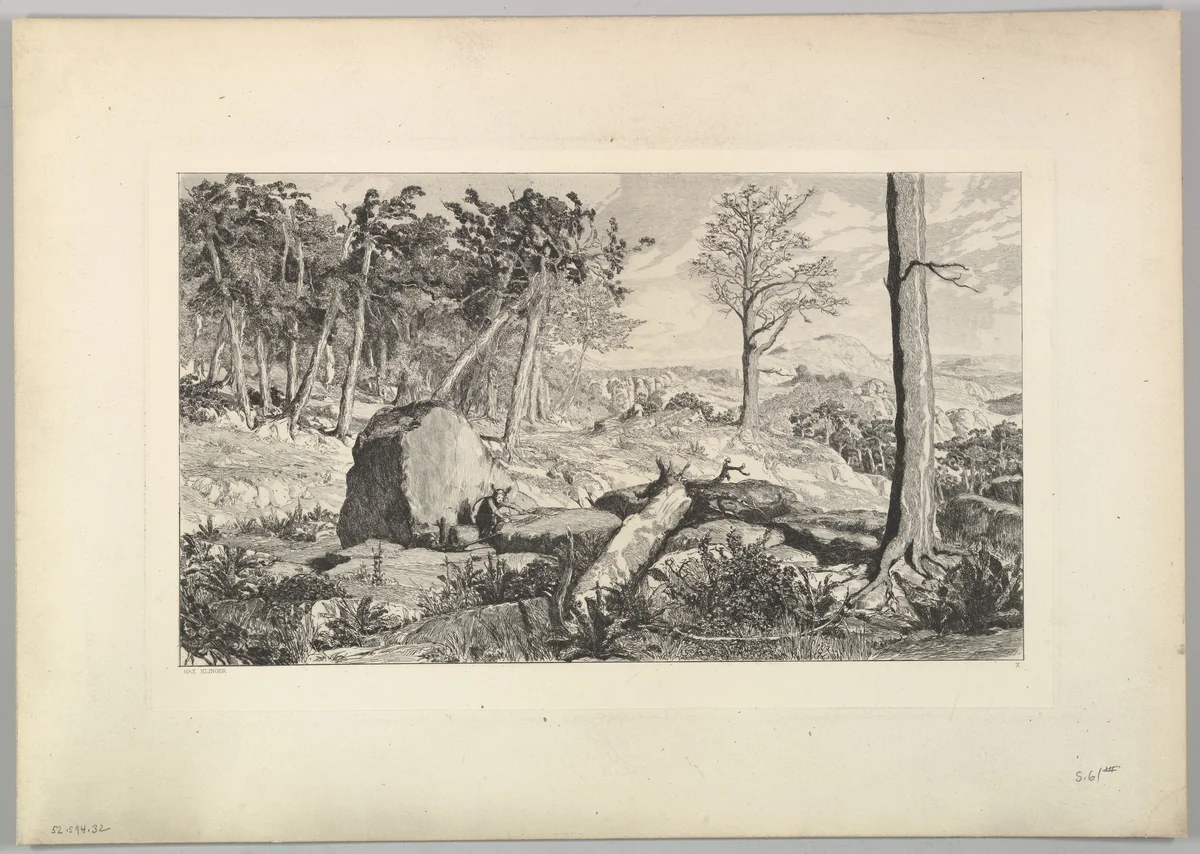 Simplicius in der Waldeinöde, from the series Intermezzi by Max Klinger, print, 1870-1920