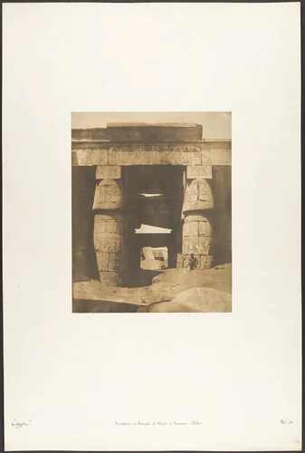 Intérieur du Temple de Khons, à Karnac, Thèbes by Maxime Du Camp, photograph, 1849-1850