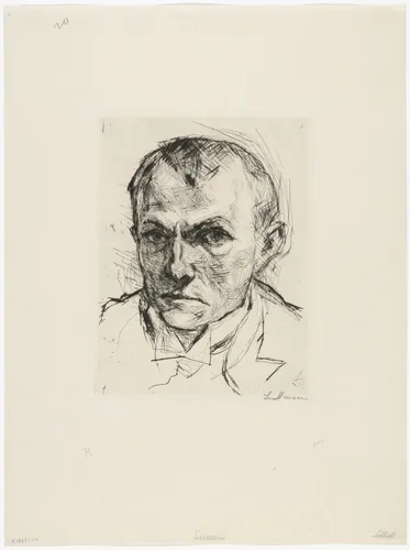 Self-Portrait (Selbstbildnis) by Max Beckmann, print, 1914